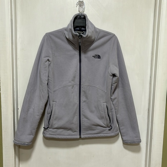 PRE OWNED THE NORTH FACE WOMEN'S SIZE M GRAY FLEECE LINED JACKET - Picture 1 of 15